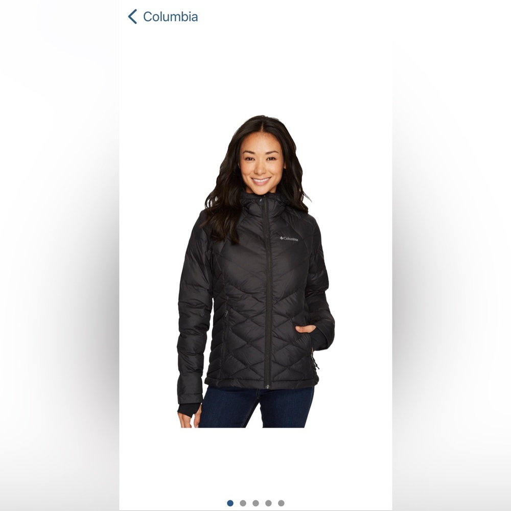 Columbia Heavenly hooded women’s jacket in black sz large

Excellent condition!